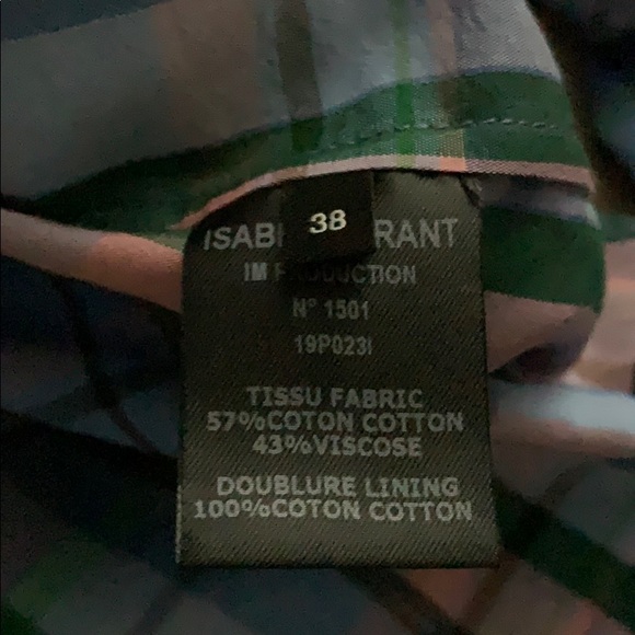 Isabel Marant Esmee Twisted Plaid Blouse - Picture 6 of 8